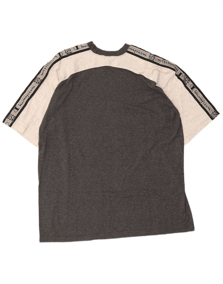 Champion T-Shirt Graphique Homme Grand Gris Colorblock