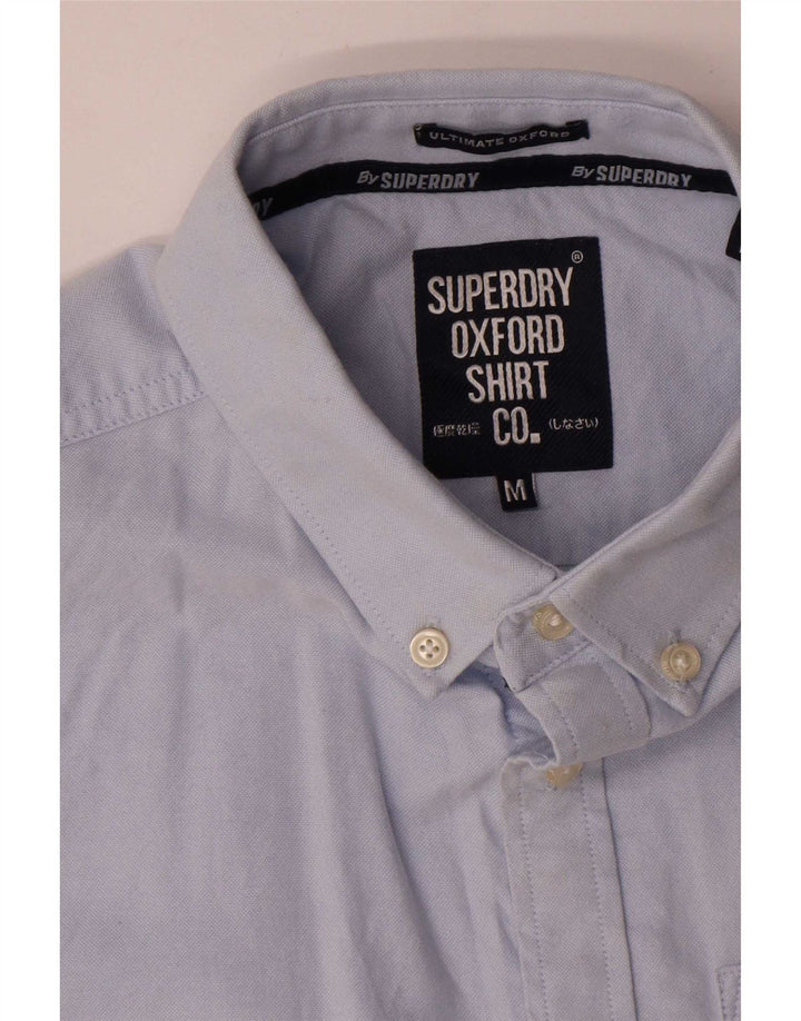 Superdry Chemise à Manches Courtes Homme Bleu Moyen Coton