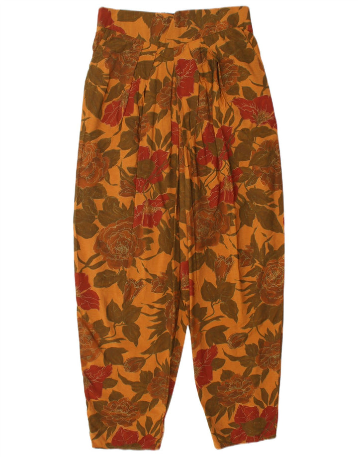 ST. BERNARD Pantalon sarouel femme UK 14 Medium W28 L26 Orange Floral
