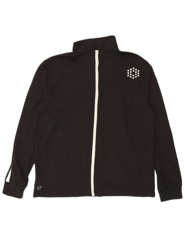 Puma Haut de survêtement à col zippé pour homme Large Noir Polyester