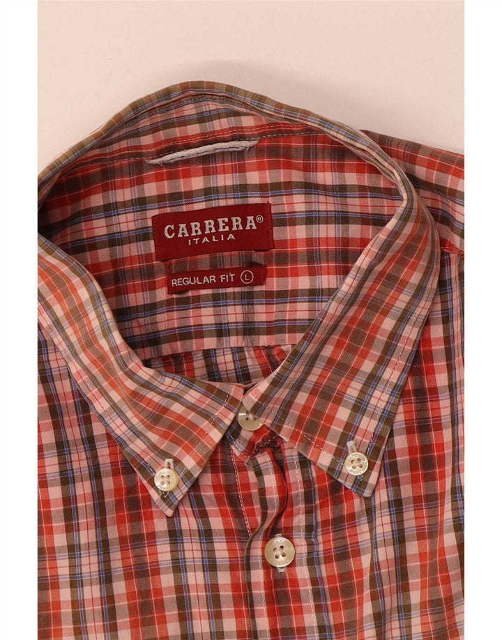 Carrera Chemise Regular Fit Homme Grand Carreau Rouge