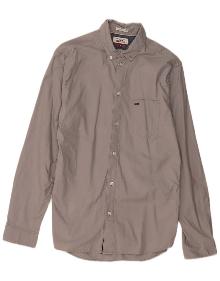 TOMMY HILFIGER Chemise Regular Fit Homme Petit Gris Coton
