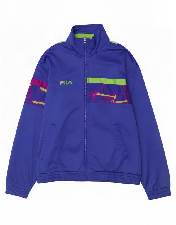Fila Veste de Survêtement Garçon 11-12 ans Bleu Colorblock Triacétate