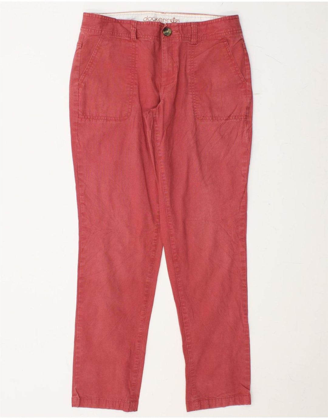 DOCKERS Pantalon Chino Slim Femme US 6 Medium W30 L30 Coton Rose