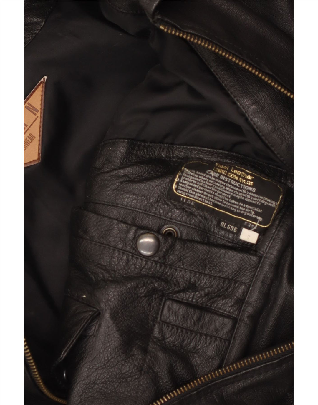 MILAN Veste en cuir pour homme UK 40 Grand cuir noir