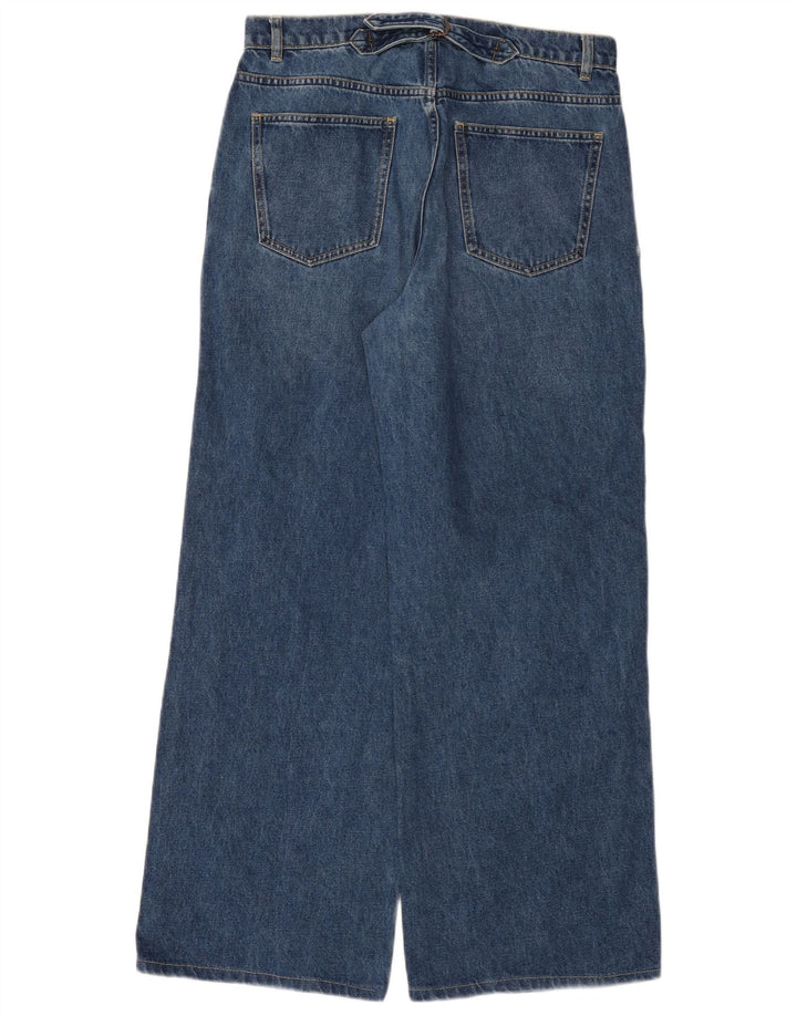Massimo Dutti Jean large pour femme EU 40 Medium W30 L30 Bleu Coton