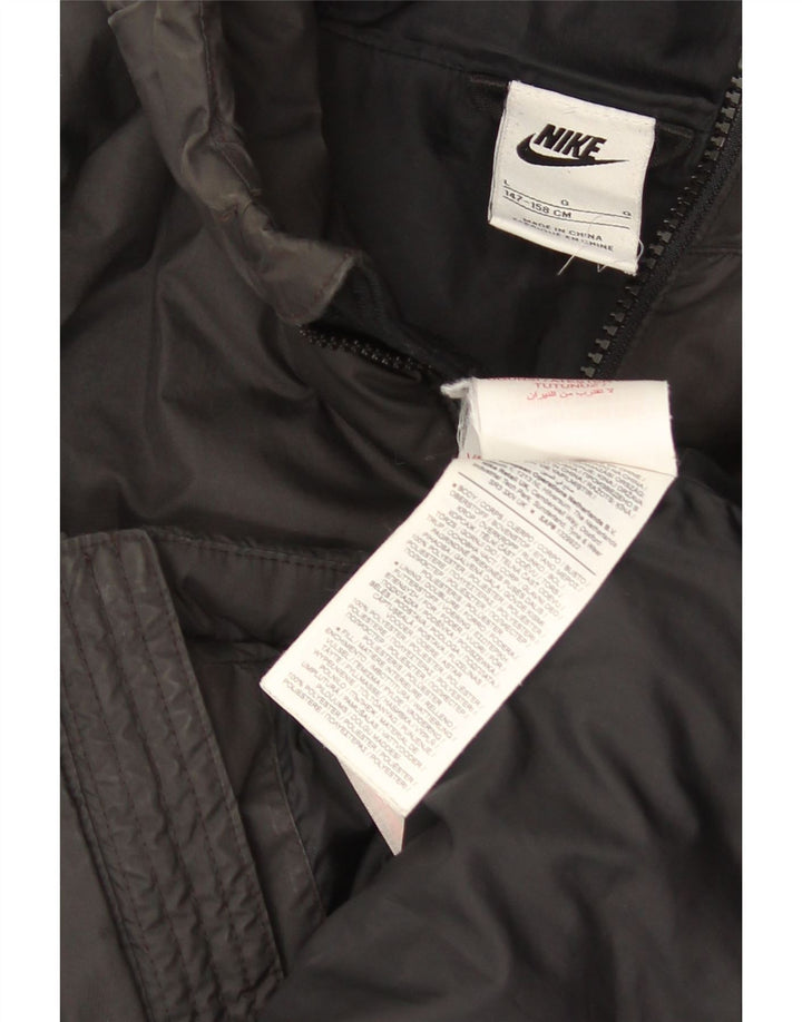 Nike Veste matelassée à capuche pour garçon 12-13 ans Large Noir Polyester
