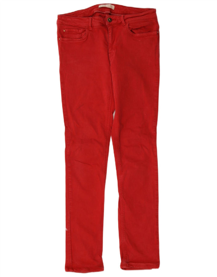 Zara Jean skinny pour femme EU 40 Medium W30 L30 Rouge