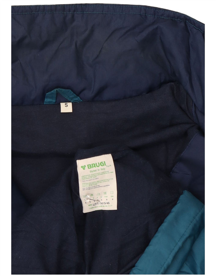 Brugi Veste de survêtement à capuche pour homme Small Bleu marine Colourblock