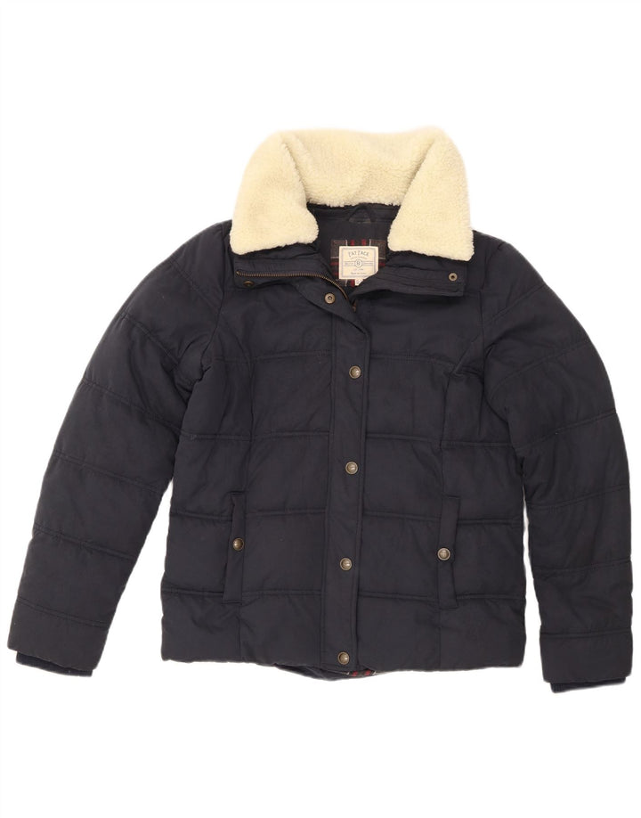 Fat Face Veste matelassée pour femme UK 12 Medium Bleu marine Polyester