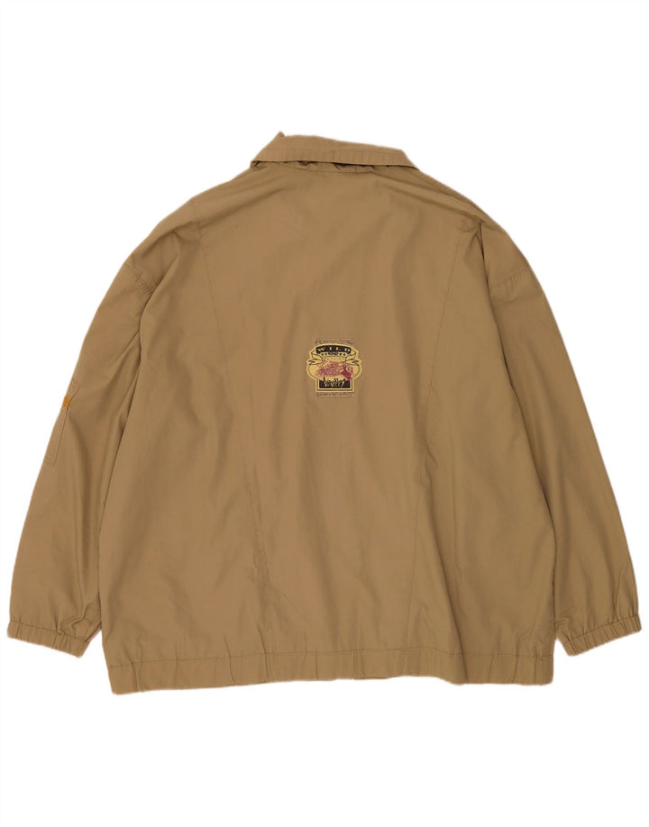 Veste Bomber Vintage Homme UK 46 3XL Beige Colourblock