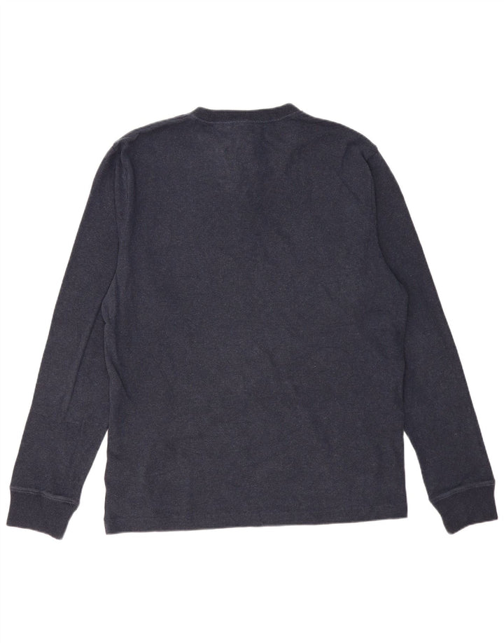 Superdry Homme Top Manches Longues 2XL Bleu Marine Coton