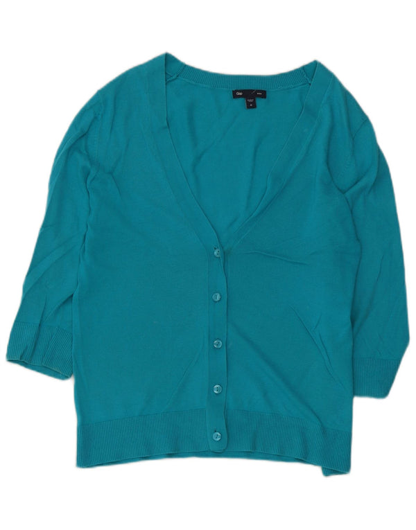 Gap Cardigan à manches 3/4 pour femme en coton turquoise moyen UK 14