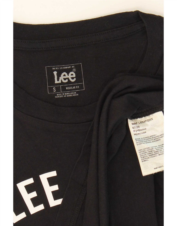 Lee T-shirt graphique coupe régulière pour homme, petit, en coton noir