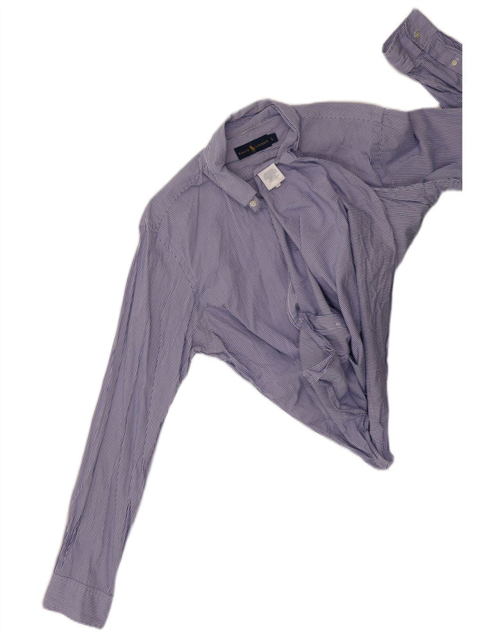 Ralph Lauren Chemise Homme Grand Coton Rayé Bleu