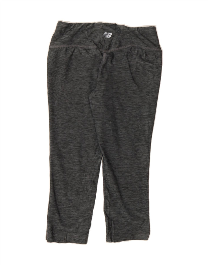 NEW BALANCE Womens Capri Leggings UK 8 Small  Grey Flecked Polyester Vintage New Balance and Second-Hand New Balance from Messina Hembry 