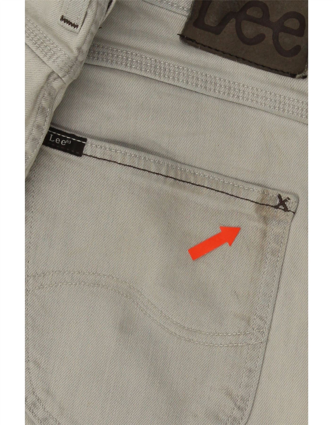 Lee Short en jean court 5 poches pour homme W32 en coton gris moyen