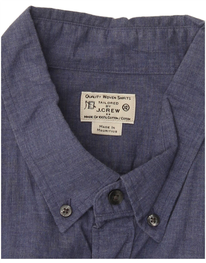 J. CREW Chemise Homme XL Bleu Coton
