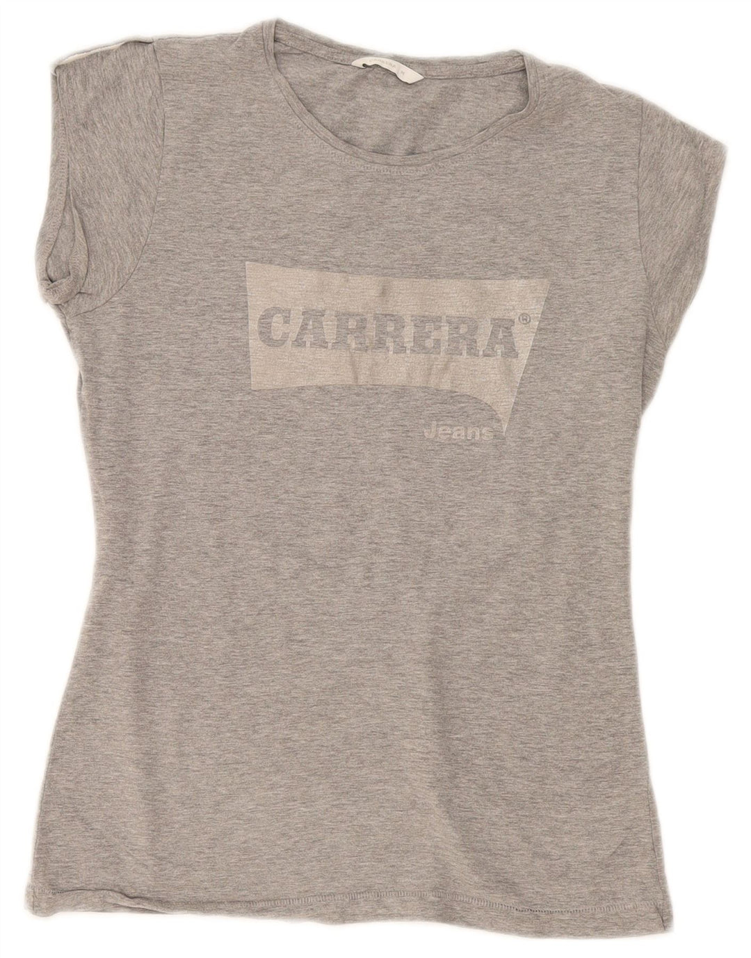 Carrera T-Shirt Graphique Femme UK 12 Gris Moyen