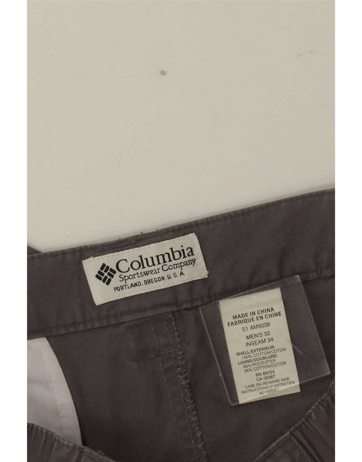 Columbia Pantalon Cargo Droit Homme W32 L34 Gris Coton