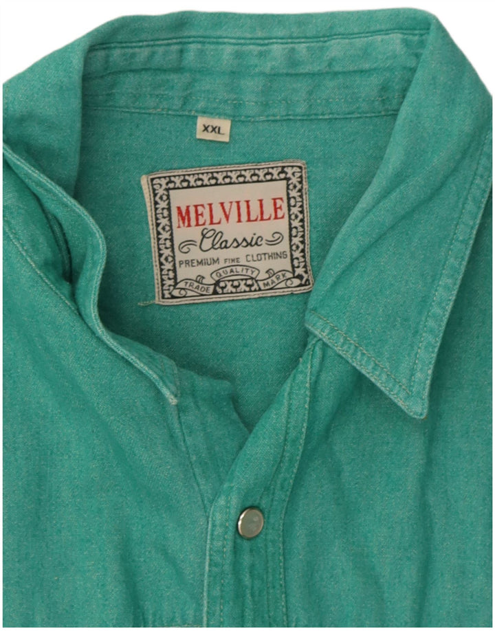 Chemise homme Melville 2XL coton vert