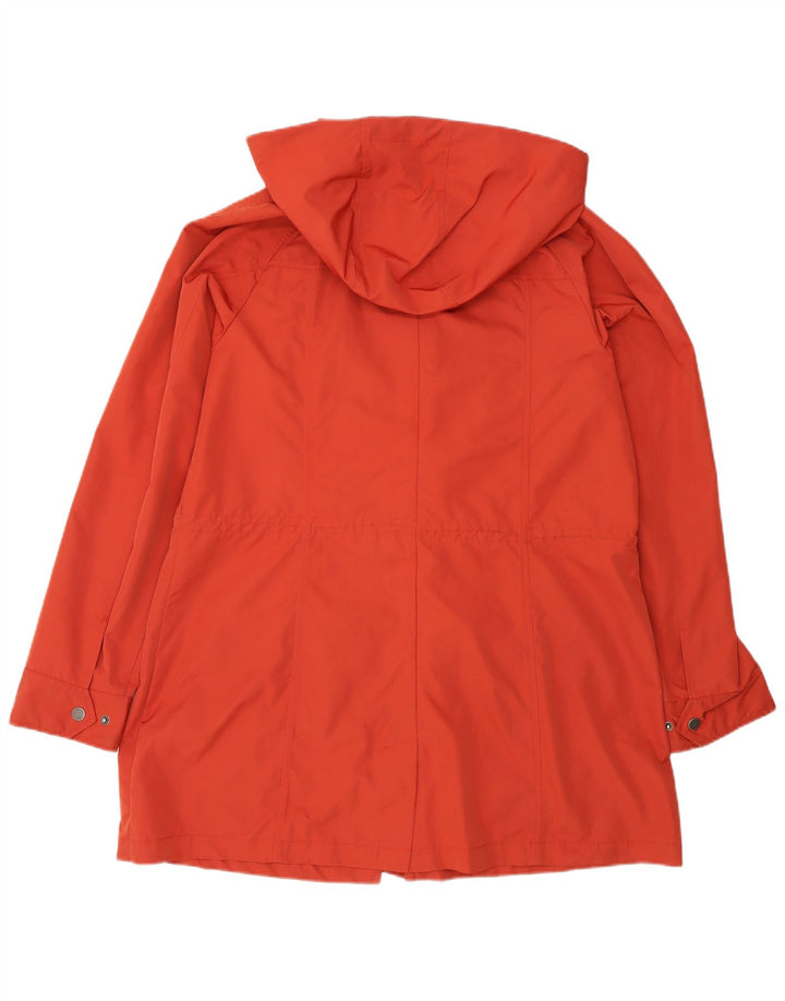 ORVIS Imperméable à capuche pour femme UK 16 Large Orange Polyester