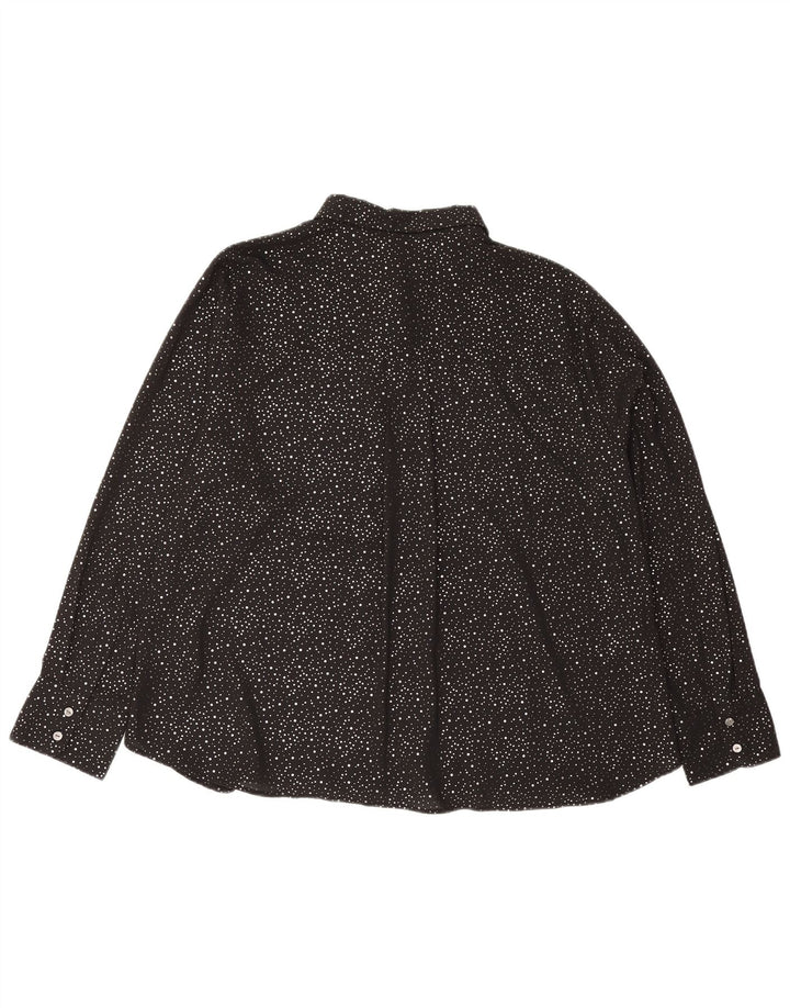 Marks & Spencer Chemisier surdimensionné pour femme UK 18 XL Noir à pois