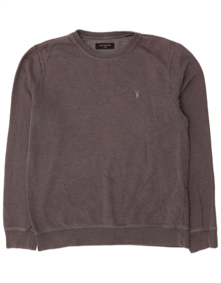 All Saints Sweat-shirt pour homme en coton gris Taille L
