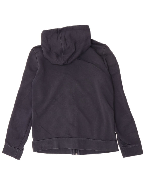 Adidas Pull à capuche zippé pour femme UK 12/14 Bleu marine moyen en coton