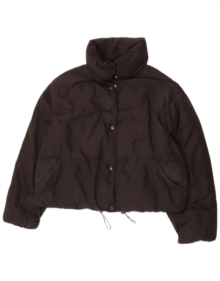 Zara Veste matelassée surdimensionnée pour femme UK 18 XL Noir Polyester