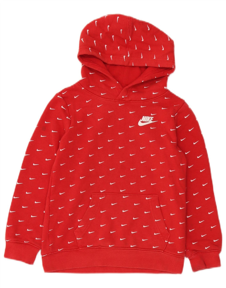 Nike Pull à capuche garçon 6-7 ans Rouge Coton