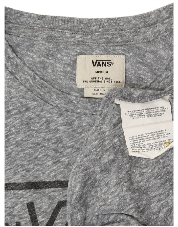 Vans T-shirt graphique pour femme UK 44, gris moyen, coton moucheté