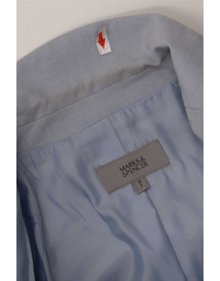 Marks & Spencer Veste blazer à 2 boutons pour femme UK 10 Petit Bleu