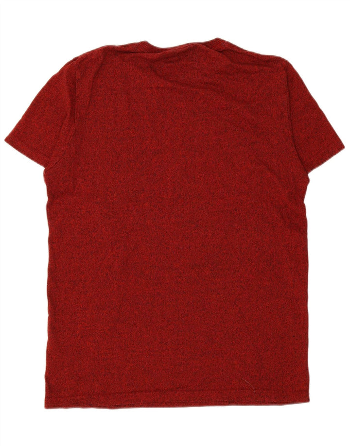 SUPERDRY Homme T-Shirt Graphique Haut Large Rouge Coton