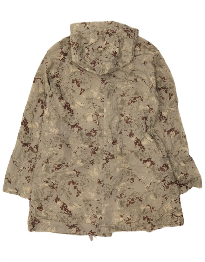 Topshop Veste Parka À Capuche Femme UK 8 Petit Vert Camouflage Polyester