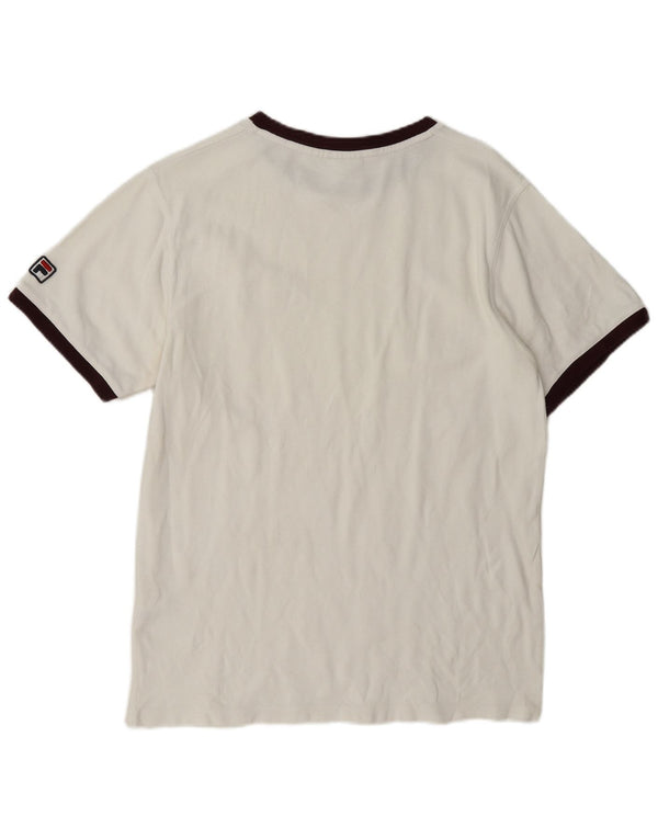 Fila T-Shirt Homme Haut Large Blanc Coton