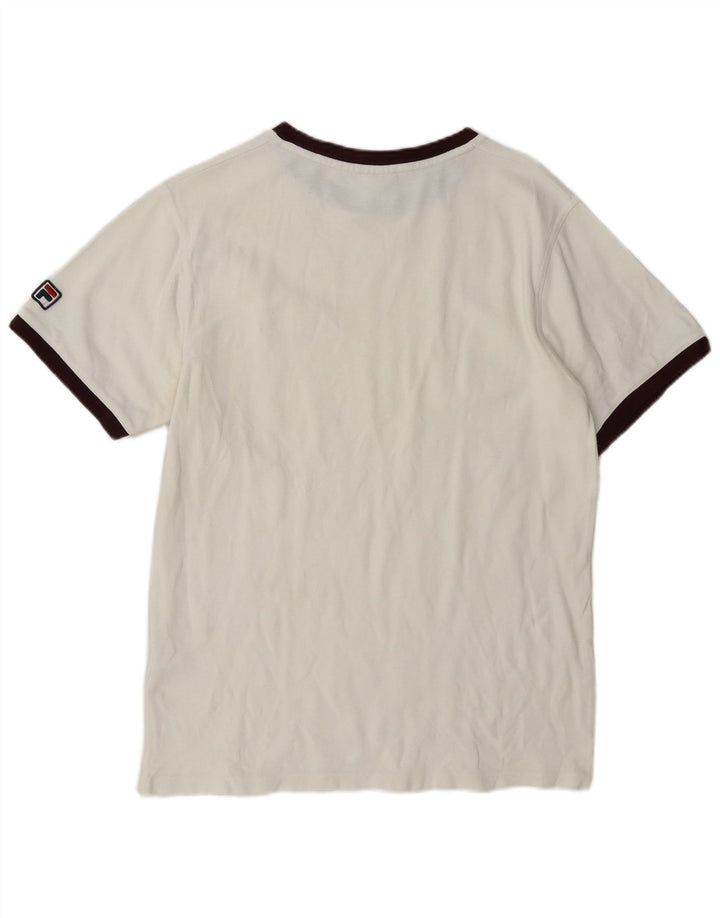 Fila T-Shirt Homme Haut Large Blanc Coton
