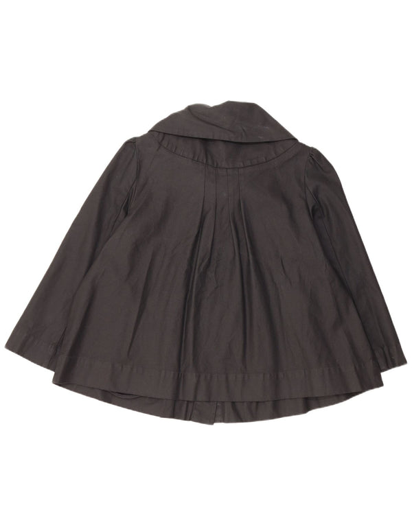 Topshop Veste bomber à manches 3/4 pour femme UK 14 Large Noir Coton
