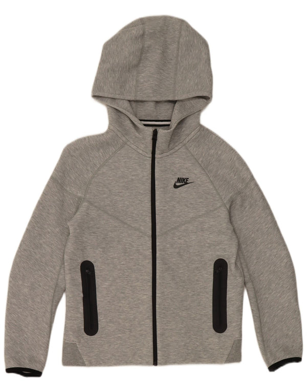 Nike Garçon Zip Sweat à capuche Pull 12-13 ans Grand Gris Moucheté Coton