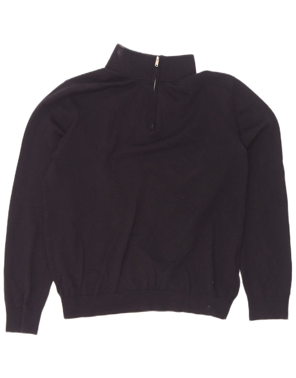 Reiss Pull col zippé homme XL laine noire