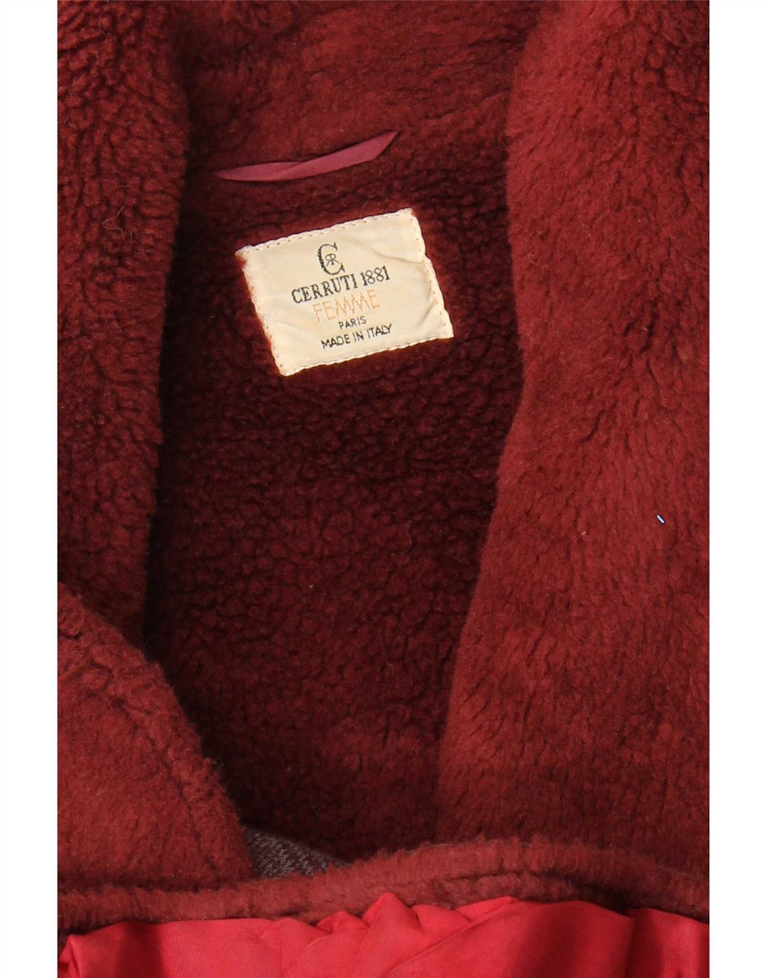 Cerruti 1881 Pardessus pour femme UK 14 Carreaux bordeaux moyen