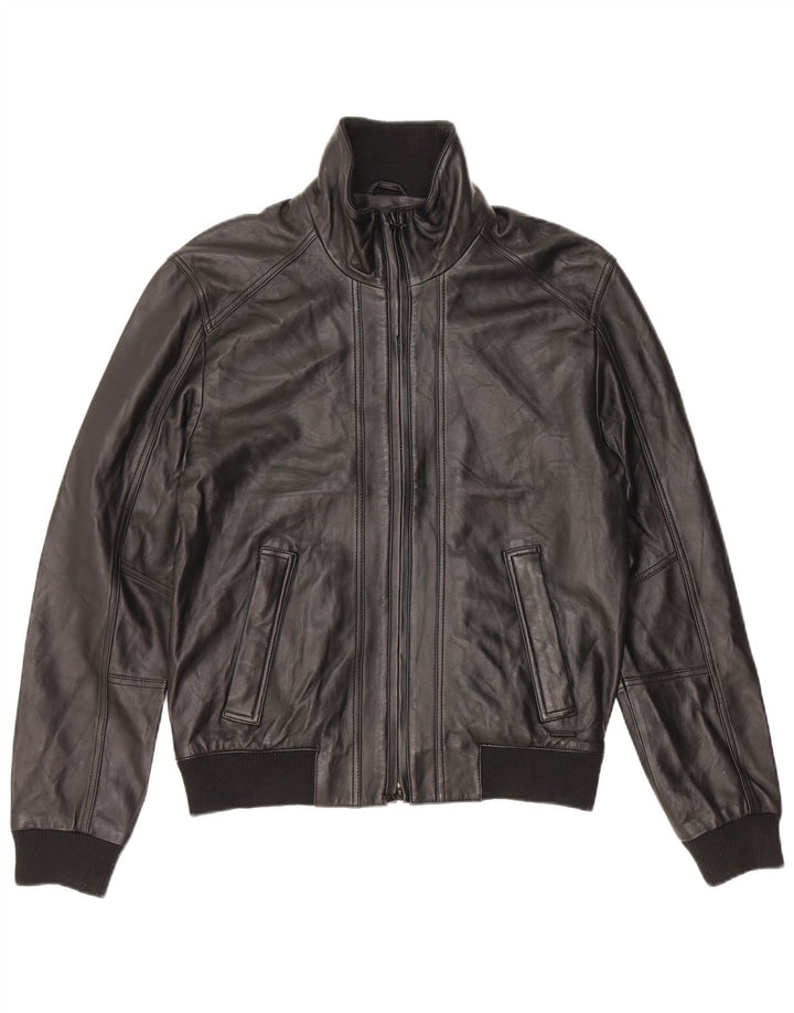 Dkny Veste en cuir pour homme UK 36 Petit cuir noir