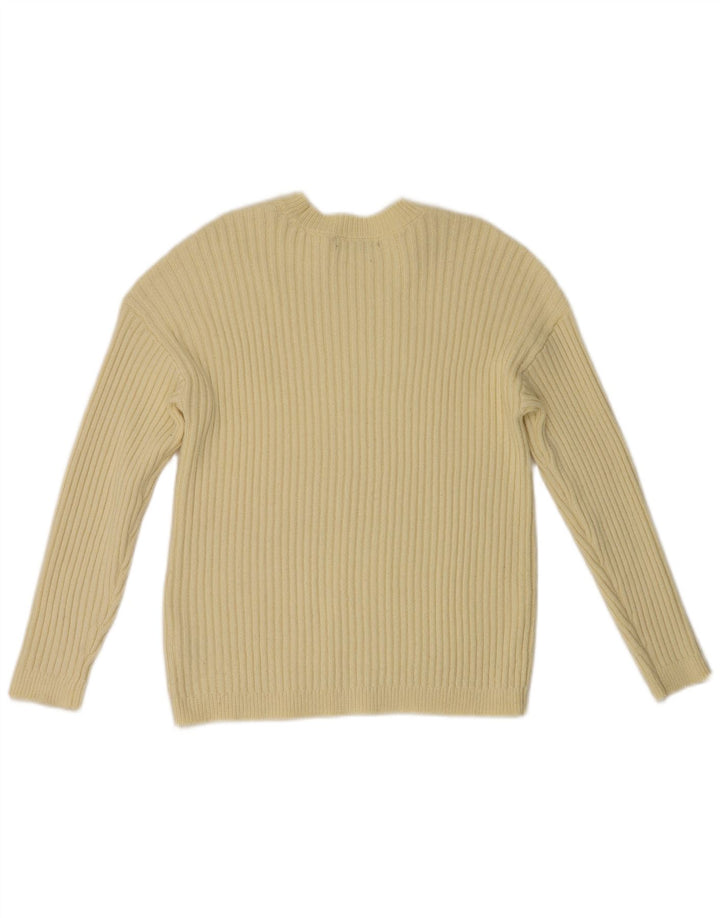 Marks & Spencer Pull à col rond pour femme UK 14 Jaune moyen