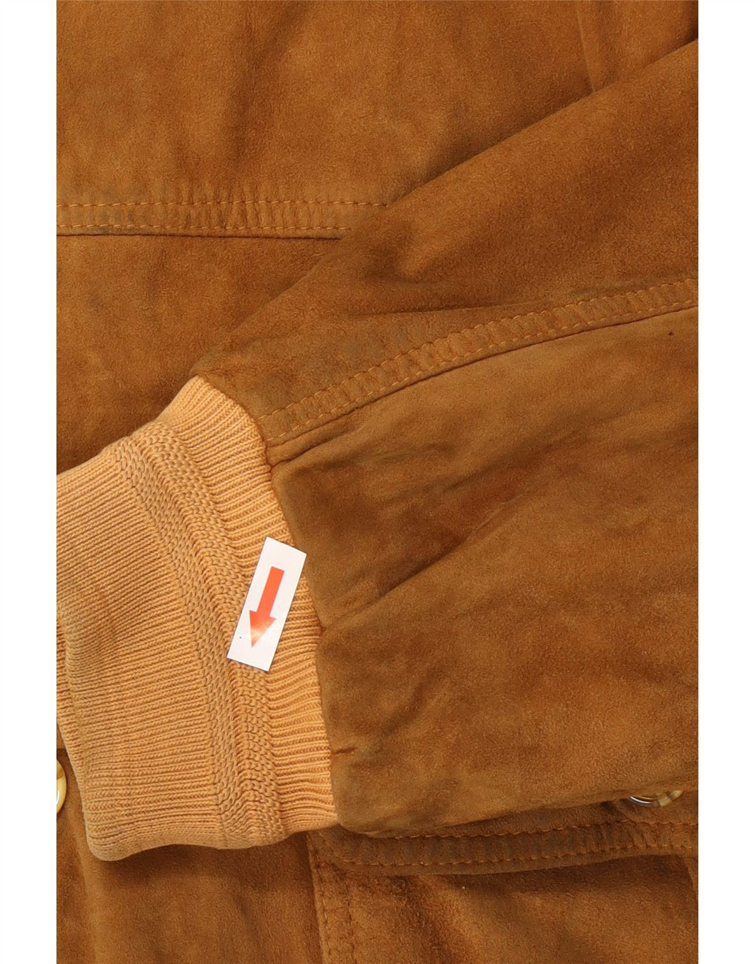 vintage Mens Suede Bomber Jacket UK 42 XL Cuir Beige