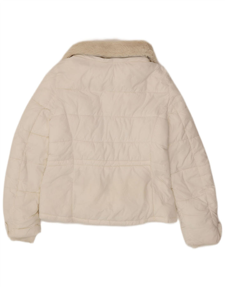 Zara Veste matelassée pour femme UK 6 XS Blanc Polyamide