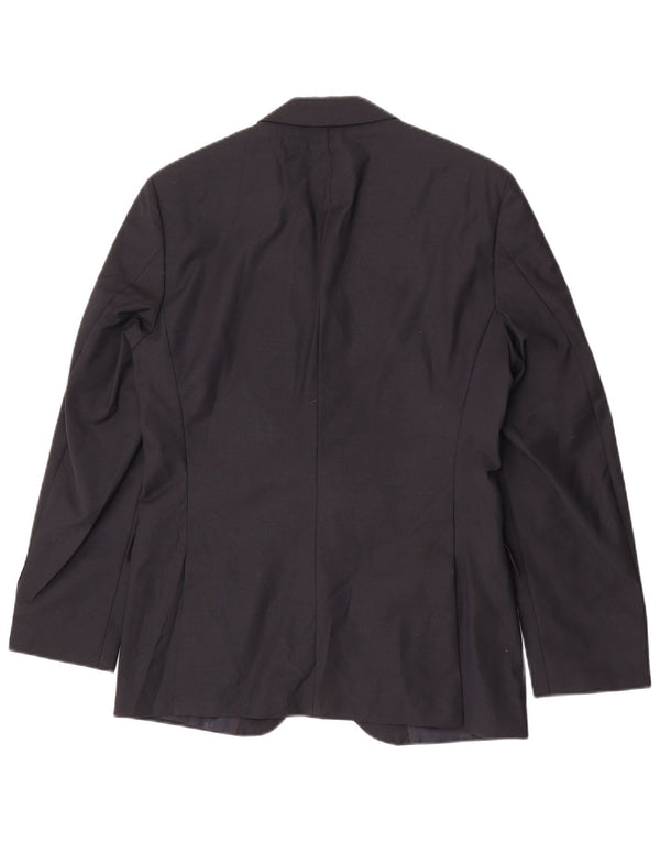 Hugo Boss Veste blazer à 2 boutons pour homme UK 46 Small Bleu marine Viscose