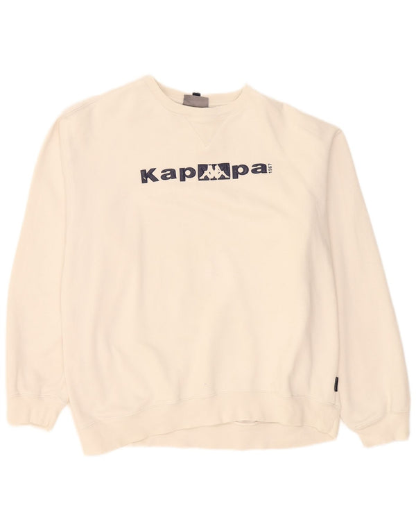 Kappa Sweat-shirt graphique pour homme XL en coton blanc