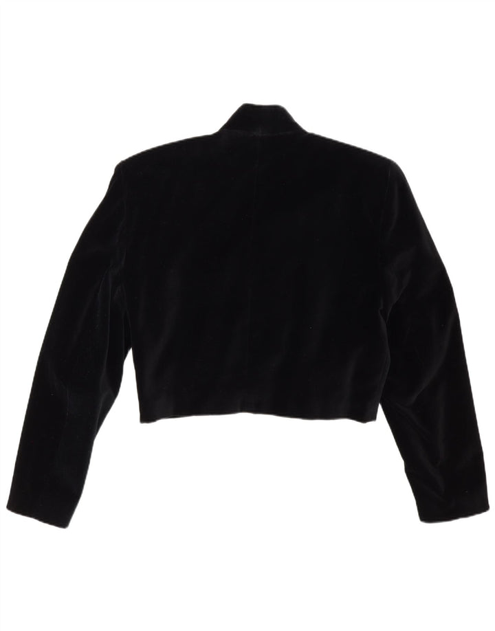 Max Dine Veste Boléro en Velours Femme IT 44 Coton Noir Moyen
