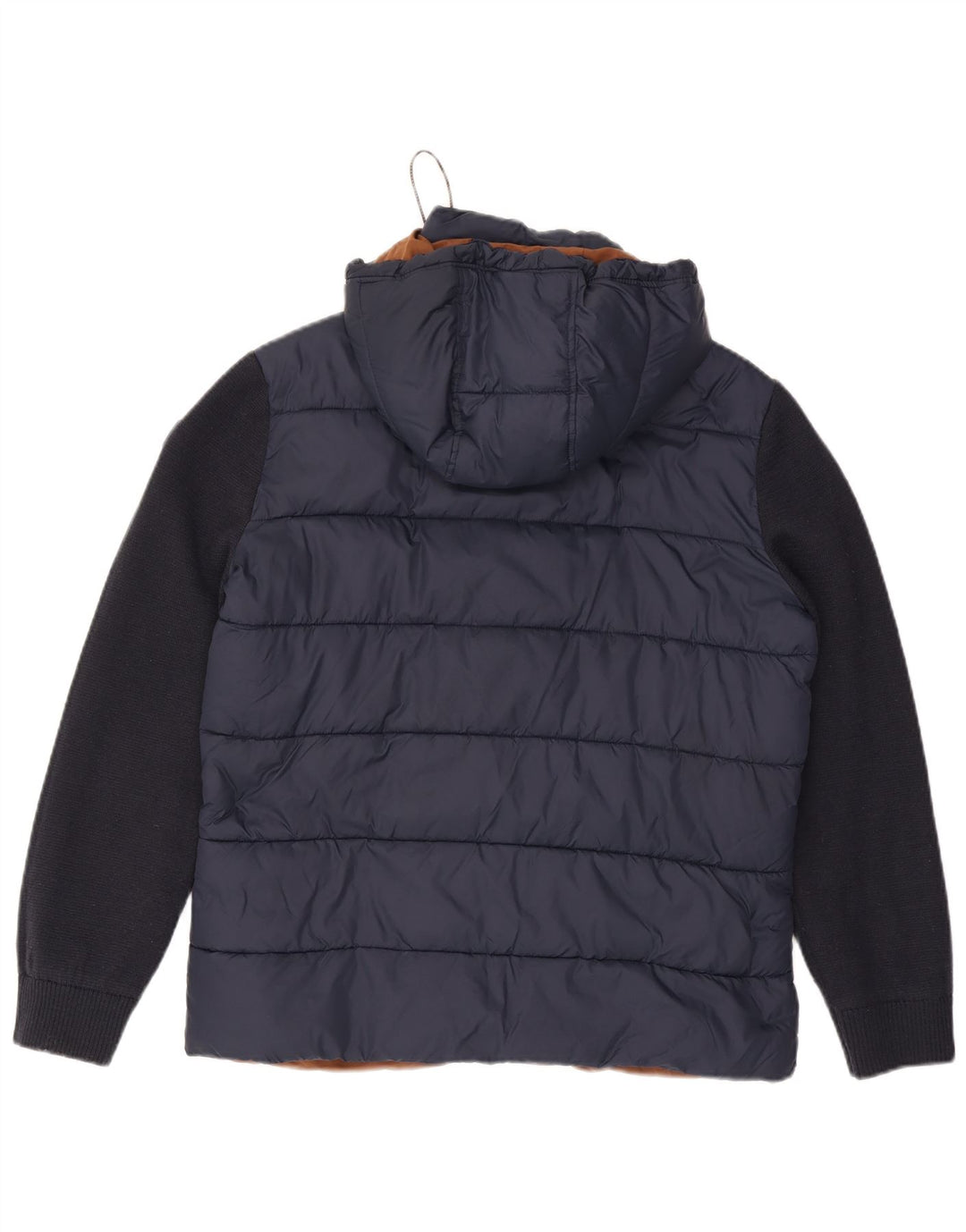 Fynch Hatton Veste matelassée à capuche pour homme UK 38 Bleu marine moyen Colourblock