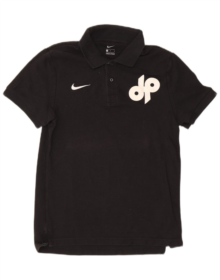 Polo graphique Nike homme en coton noir moyen
